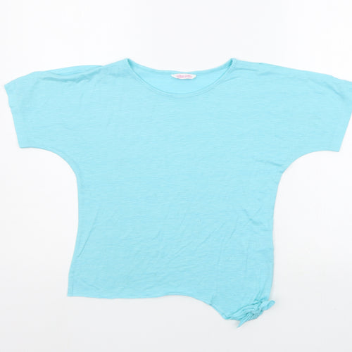 MISS EVIE Girls Blue   Basic T-Shirt Size 13-14 Years