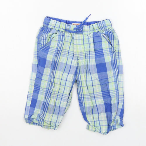 Blue Zoo Boys Blue Check  Jogger Trousers Size 5-6 Years