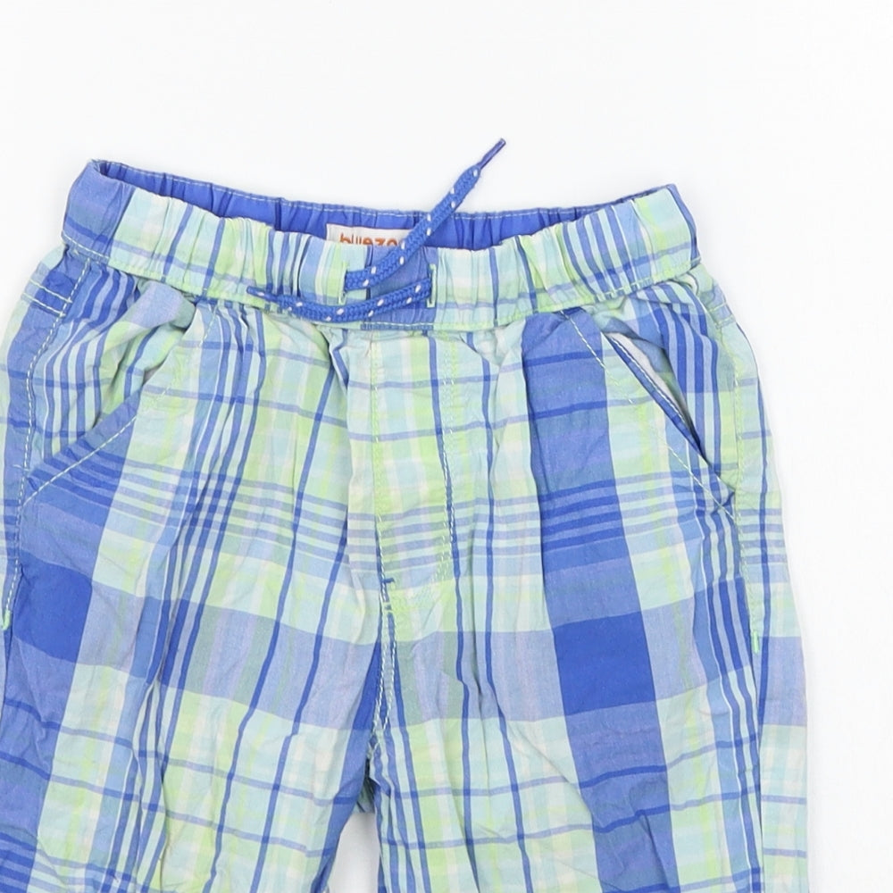 Blue Zoo Boys Blue Check  Jogger Trousers Size 5-6 Years