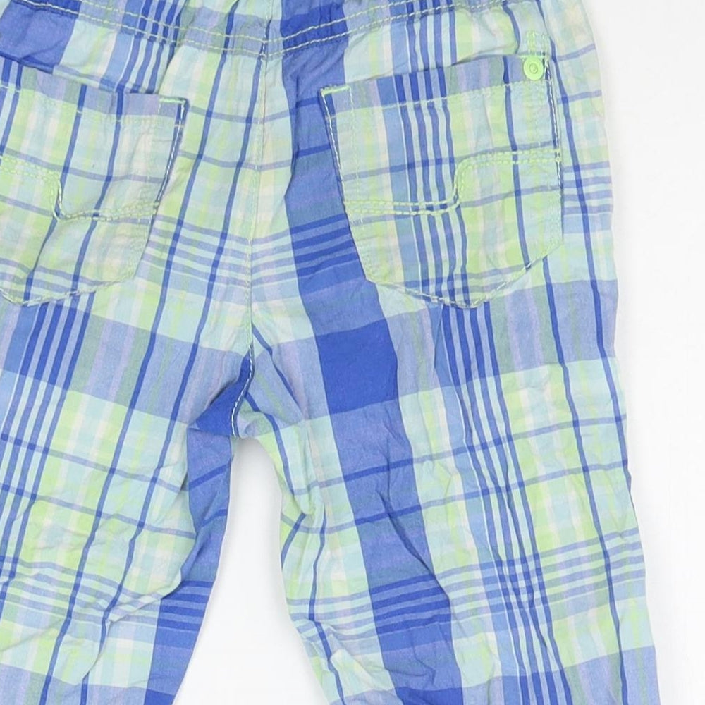 Blue Zoo Boys Blue Check  Jogger Trousers Size 5-6 Years