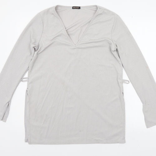 Misspap Womens Grey   Basic T-Shirt Size 12