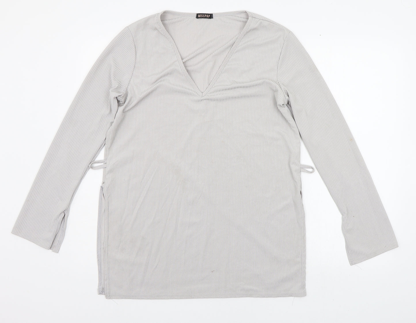 Misspap Womens Grey   Basic T-Shirt Size 12
