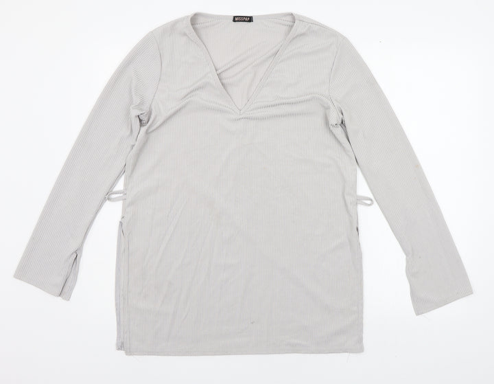 Misspap Womens Grey   Basic T-Shirt Size 12