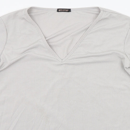 Misspap Womens Grey   Basic T-Shirt Size 12