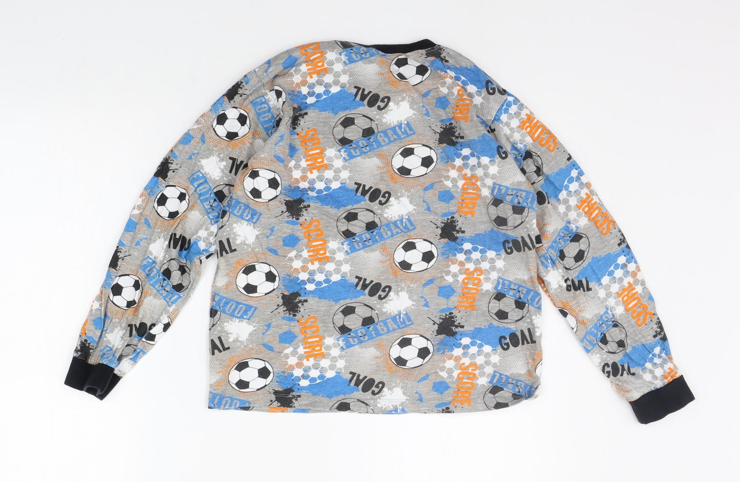 B&M Boys Grey Geometric   Pyjama Top Size 12-13 Years