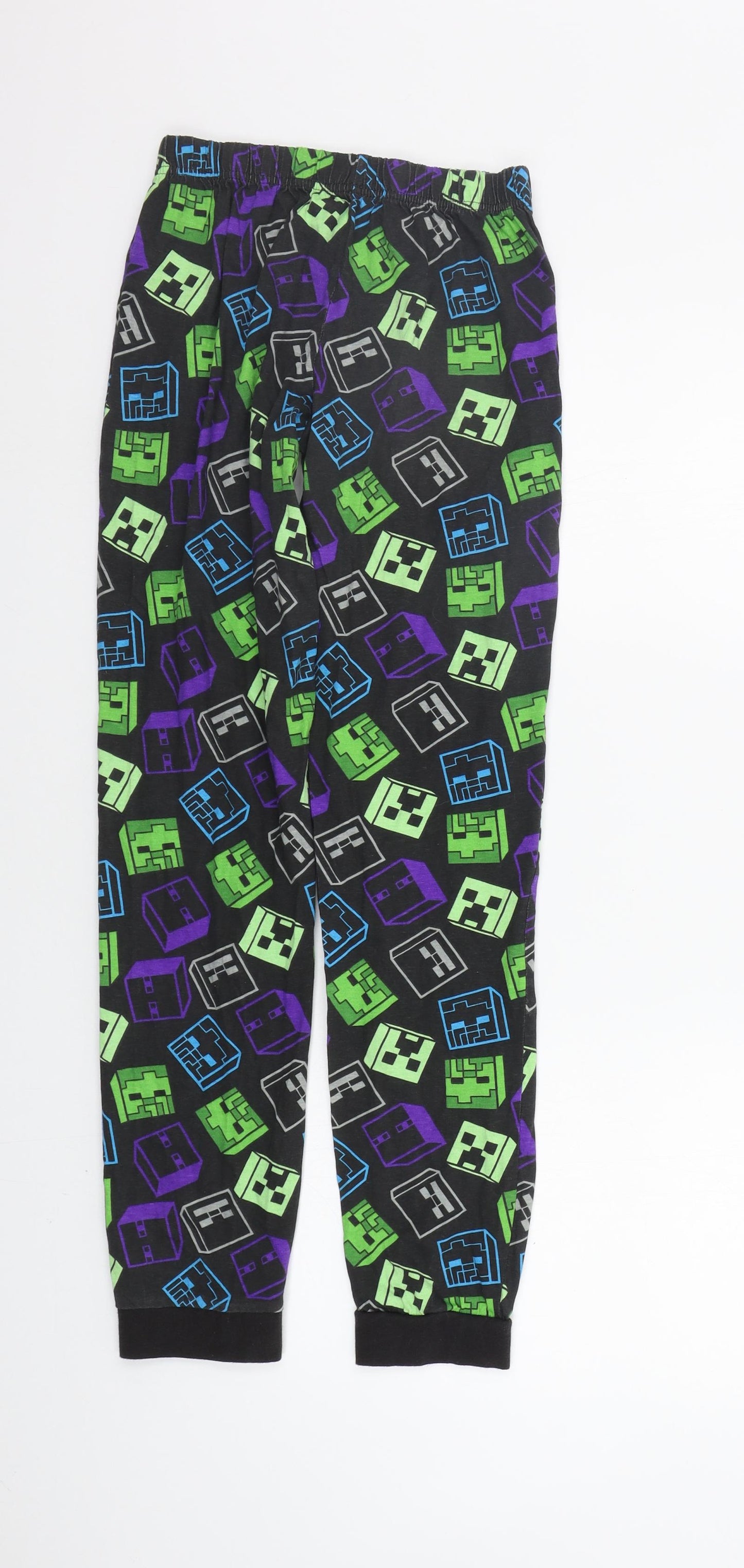 Nutmeg Boys Black Geometric   Pyjama Pants Size 12-13 Years