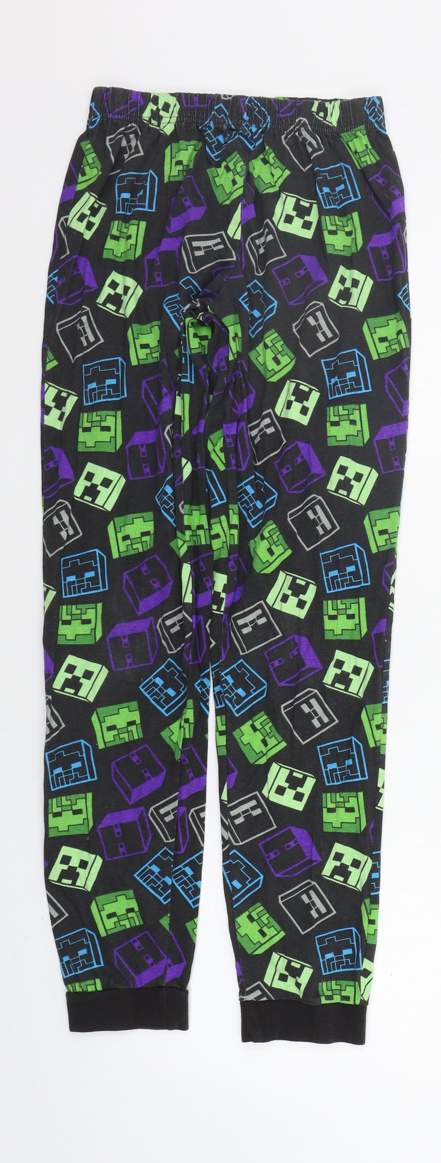 Nutmeg Boys Black Geometric   Pyjama Pants Size 12-13 Years