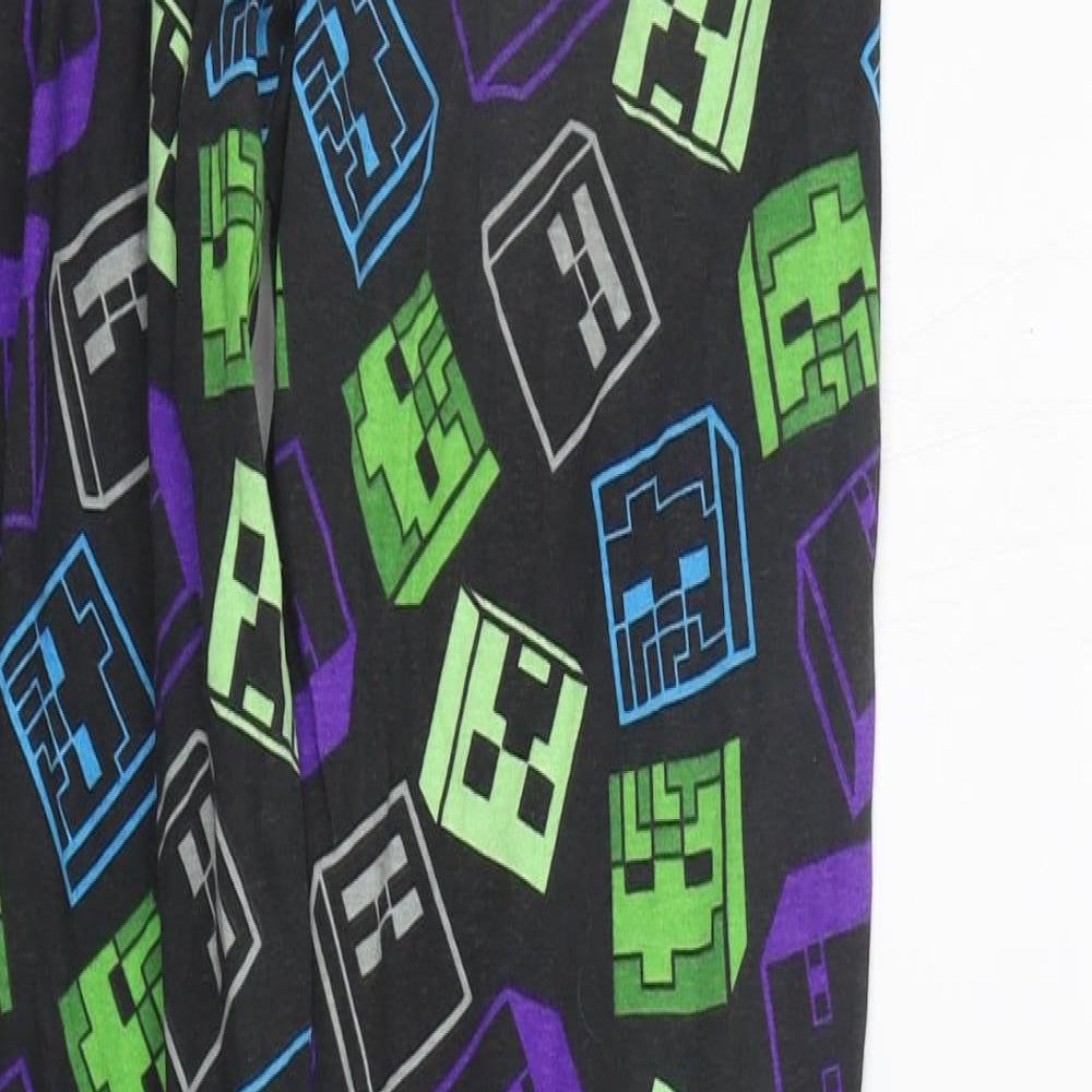 Nutmeg Boys Black Geometric   Pyjama Pants Size 12-13 Years