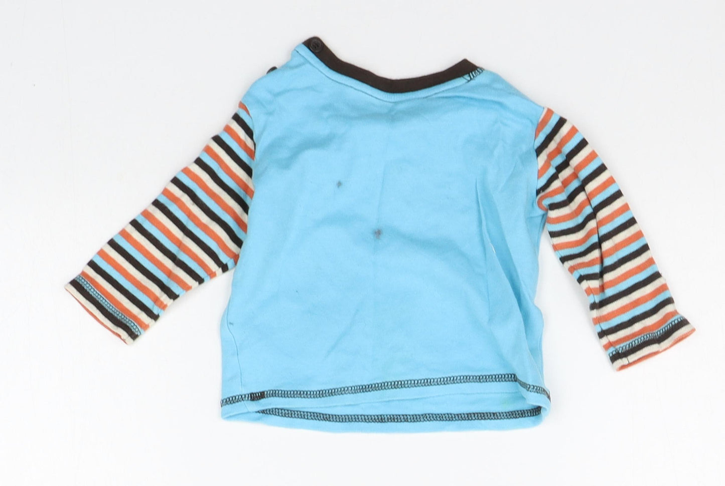 George Baby Blue Striped  Basic T-Shirt Size 3-6 Months