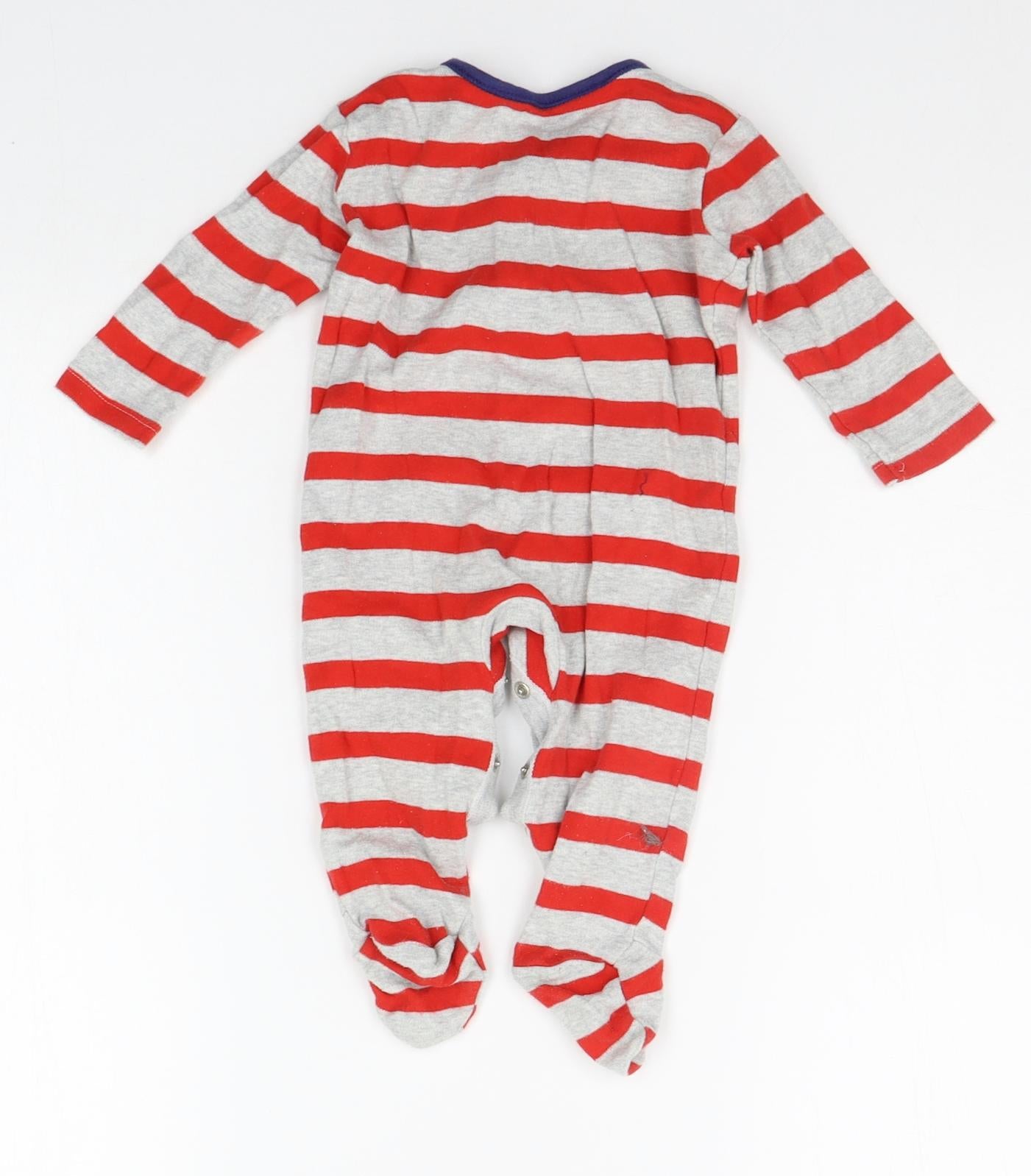 George Baby Red Striped  Babygrow One-Piece Size 3-6 Months