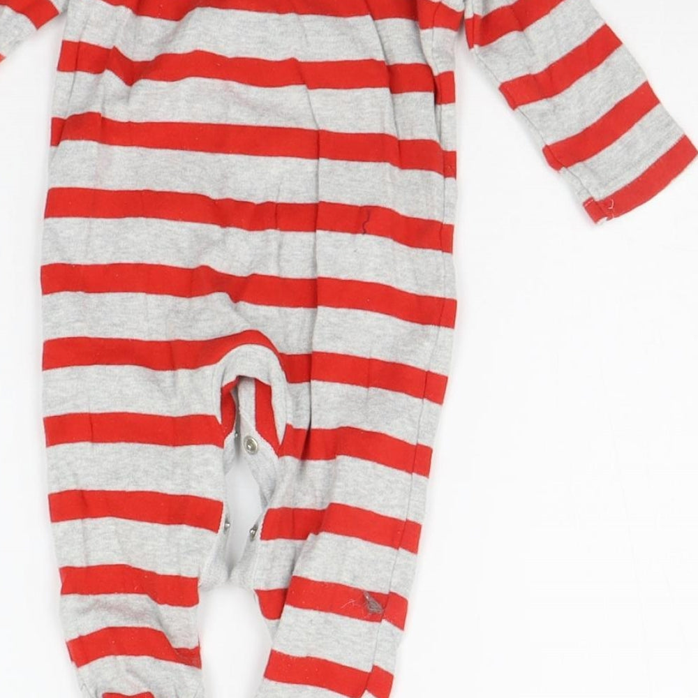 George Baby Red Striped  Babygrow One-Piece Size 3-6 Months