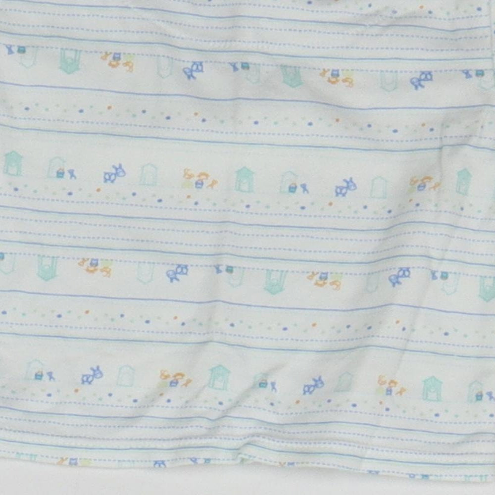 Marks and Spencer Baby White Geometric  Basic T-Shirt Size 3-6 Months