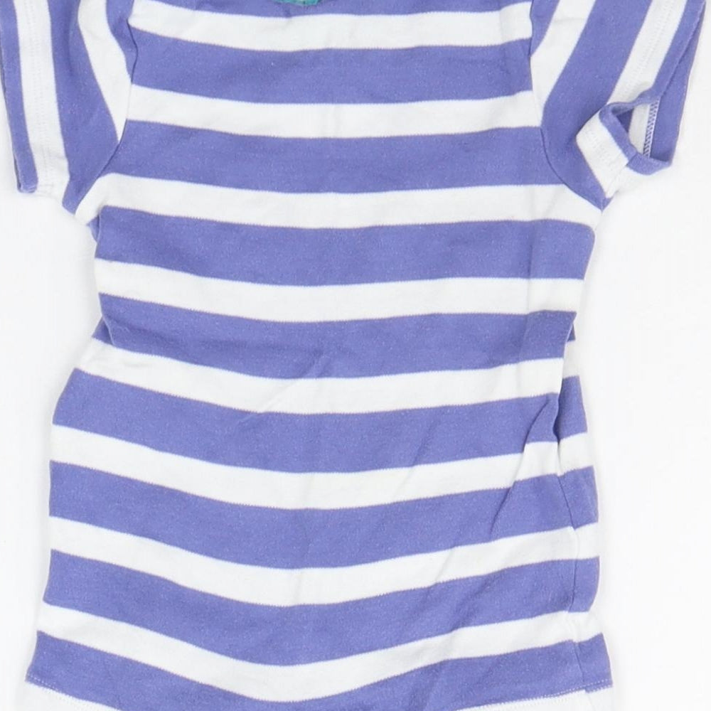 Marks and Spencer Baby Purple Striped  Babygrow One-Piece Size 0-3 Months