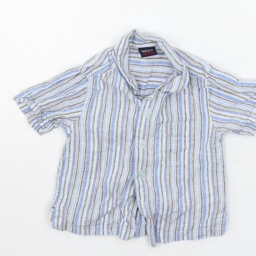 NEXT Baby Blue Striped  Basic Button-Up Size 3-6 Months