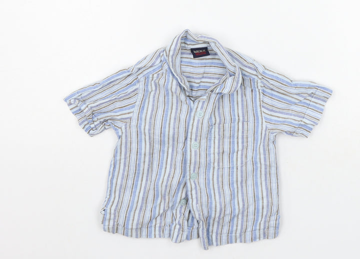NEXT Baby Blue Striped  Basic Button-Up Size 3-6 Months