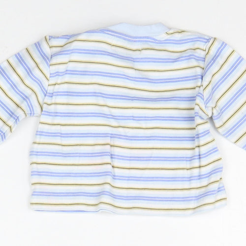 Earlydays Baby Blue Striped  Basic T-Shirt Size 3-6 Months