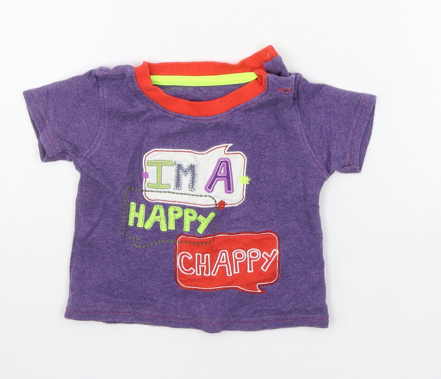 George Baby Purple   Basic T-Shirt Size 3-6 Months