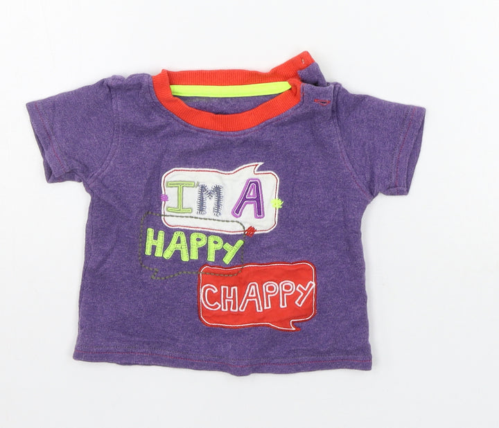 George Baby Purple   Basic T-Shirt Size 3-6 Months