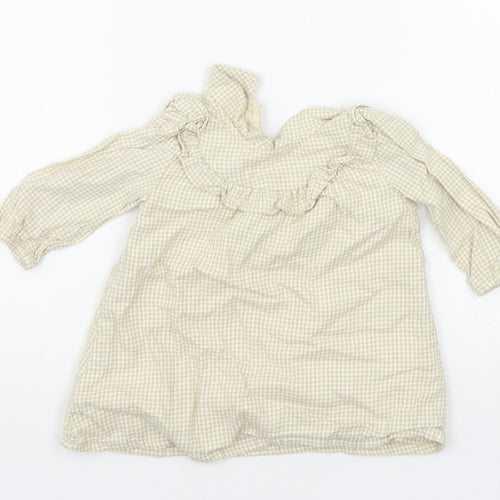 George Baby Beige Check  A-Line  Size 3-6 Months
