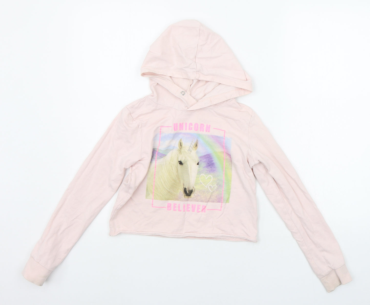 H&M Girls Pink   Pullover Hoodie Size 11-12 Years