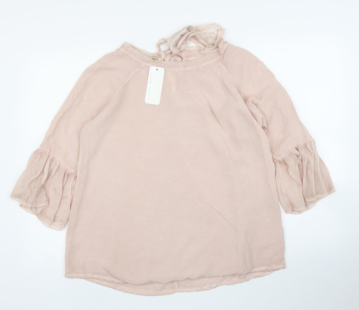 New Line Womens Pink   Basic Blouse Size L