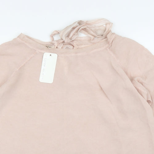 New Line Womens Pink   Basic Blouse Size L