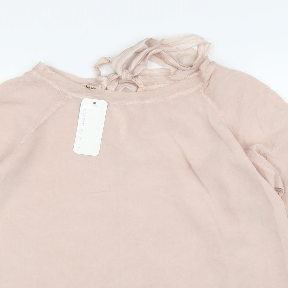 New Line Womens Pink   Basic Blouse Size L