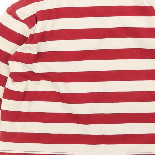 NEXT Girls Red Striped  Basic T-Shirt Size 9-12 Months