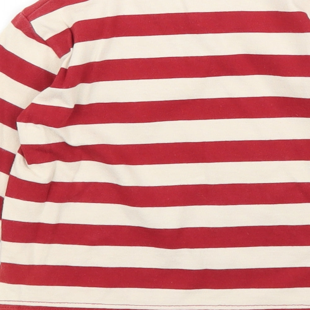 NEXT Girls Red Striped  Basic T-Shirt Size 9-12 Months
