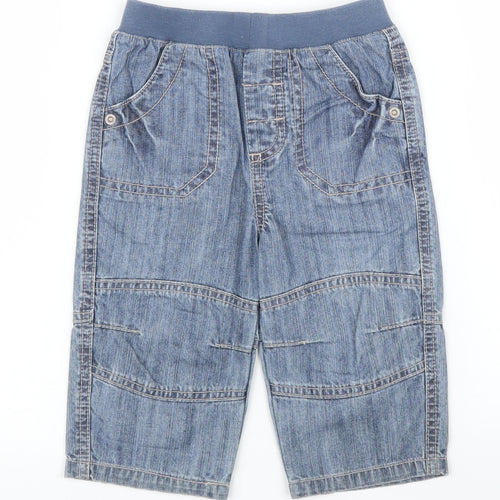 M&S Boys Blue  Denim Capri Jeans Size 9 Months