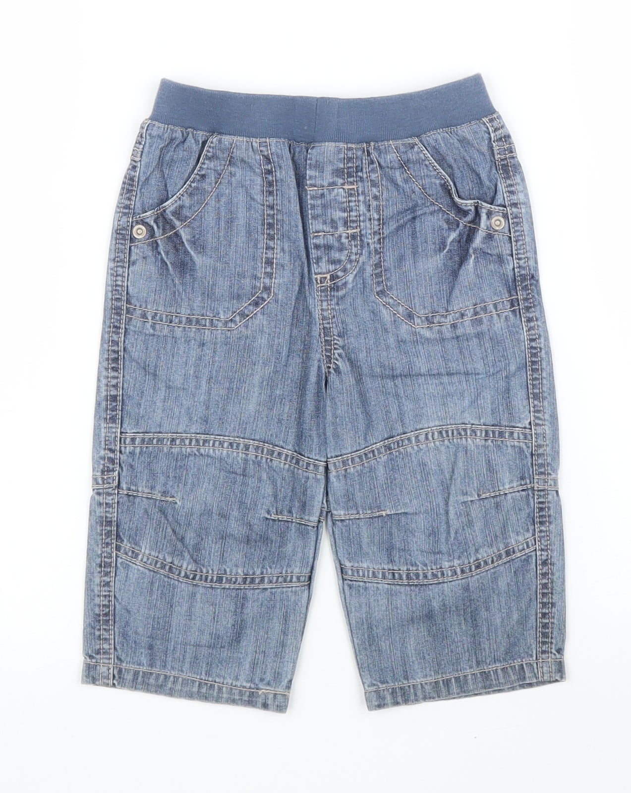 M&S Boys Blue  Denim Capri Jeans Size 9 Months