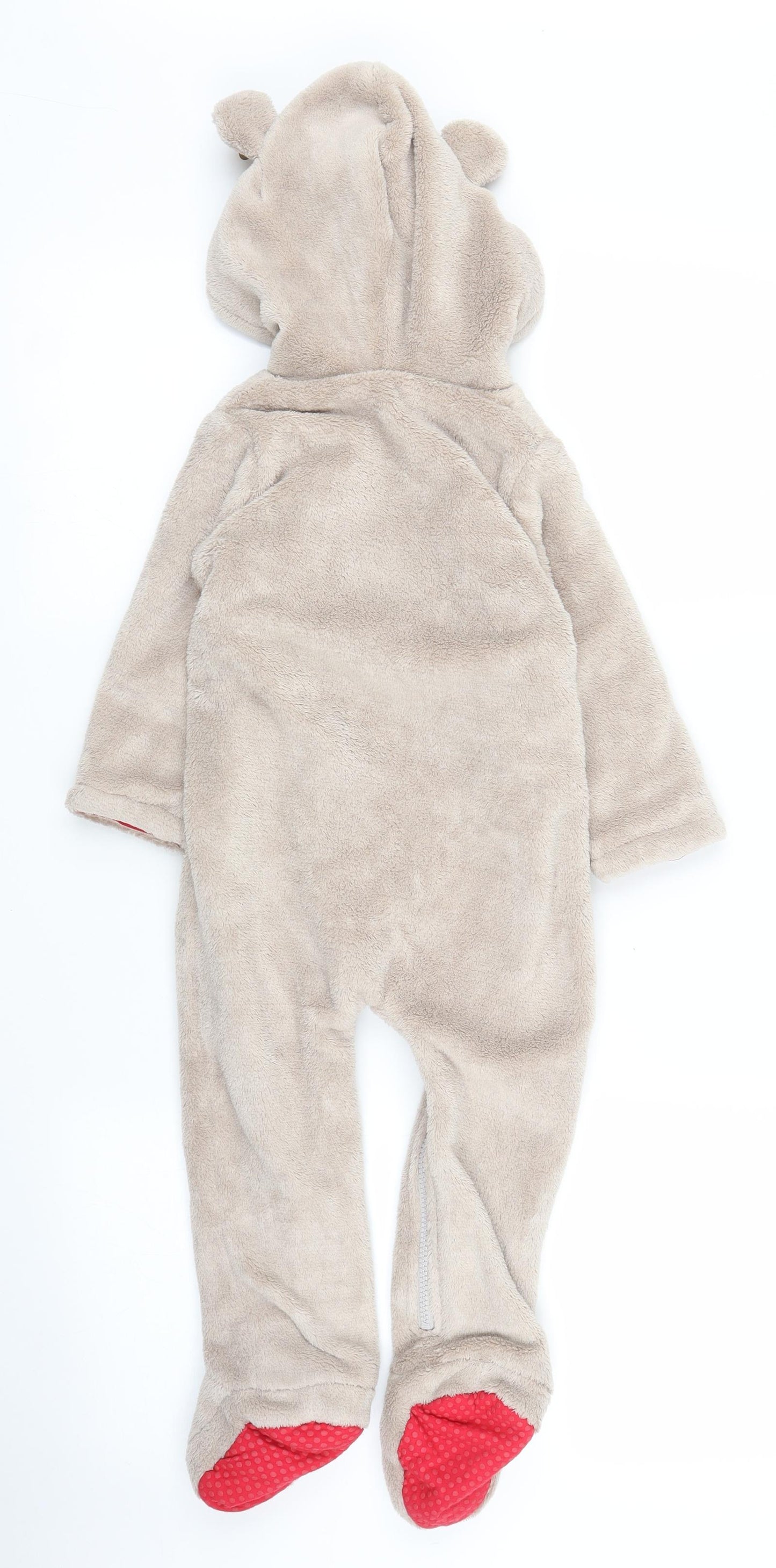Nutmeg Baby Beige Solid  Capri One Piece Size 18-24 Months  - Reindeer