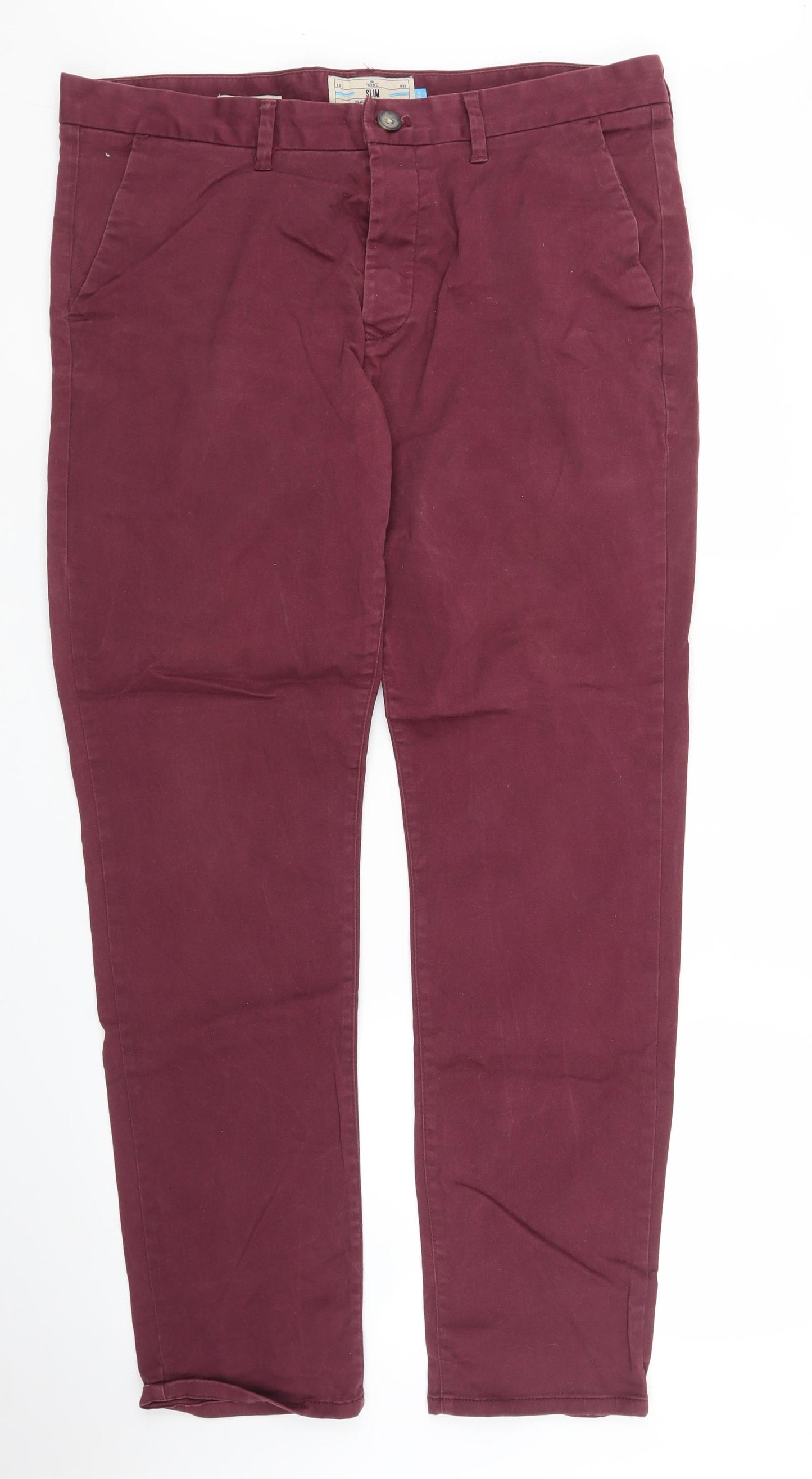 NEXT Mens Purple   Chino Trousers Size 36 in L29 in