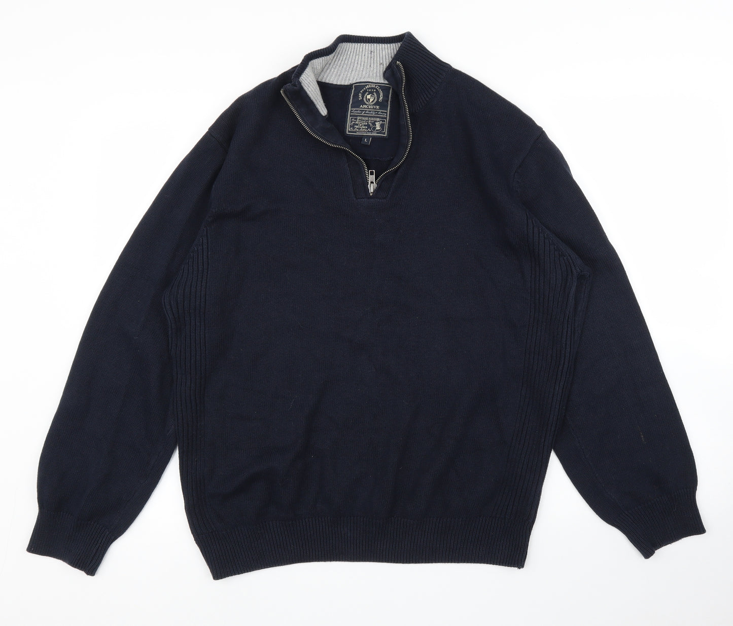 Easy Mens Blue   Pullover Jumper Size L