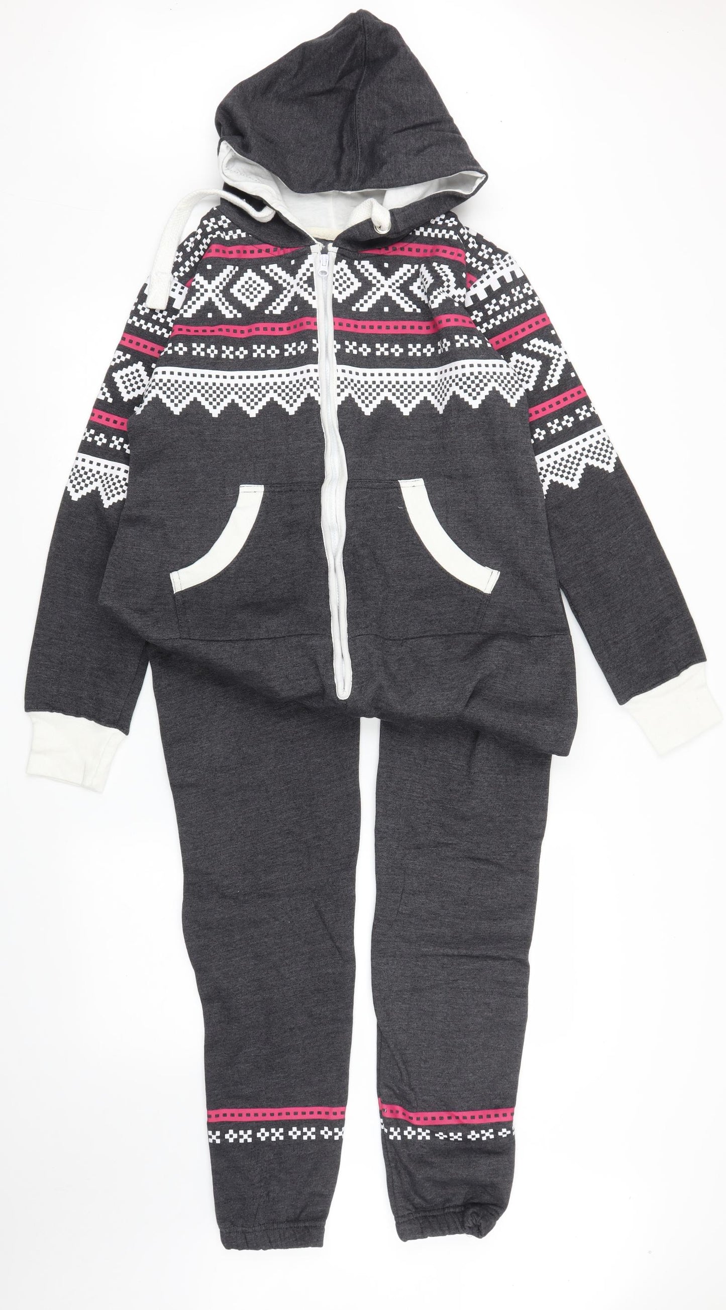 High Street Mens Grey Fair Isle   One Piece Size M