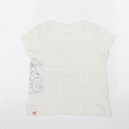 Fat Face Girls White   Basic T-Shirt Size 2-3 Years