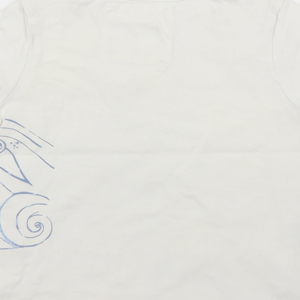 Fat Face Girls White   Basic T-Shirt Size 2-3 Years