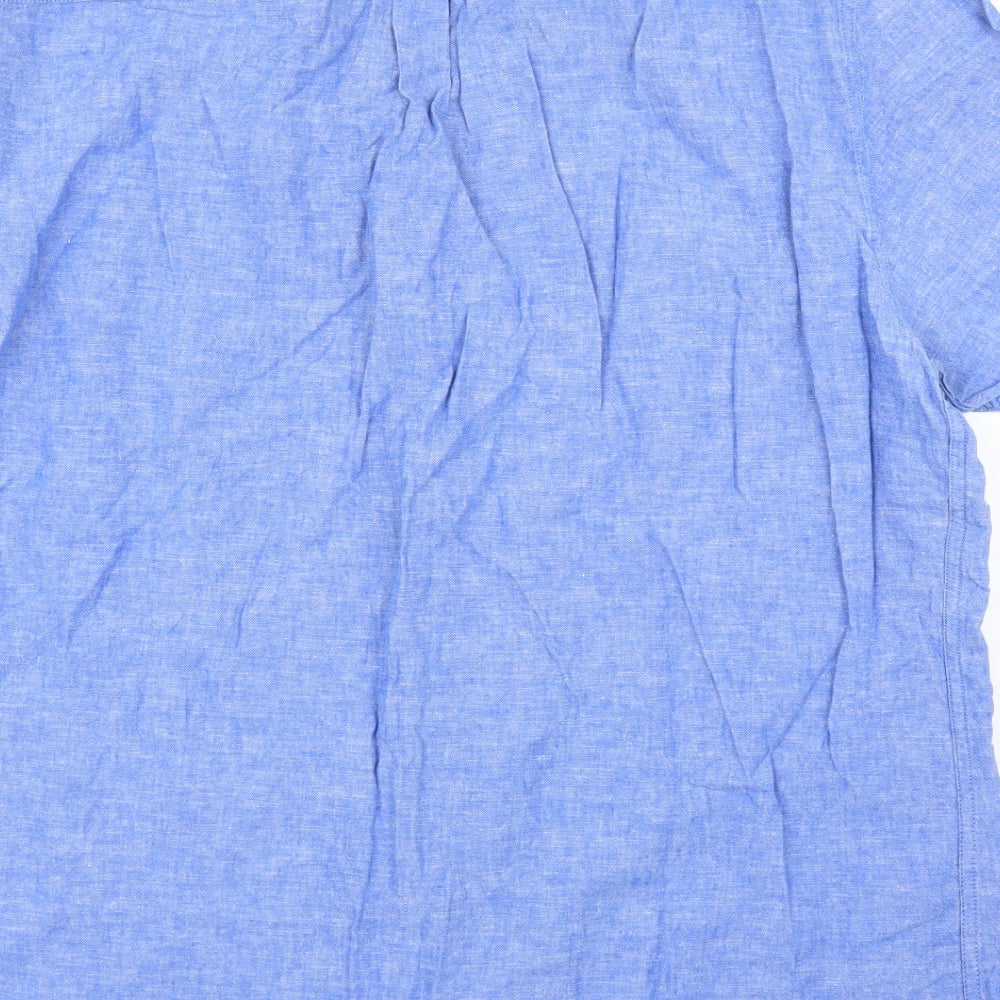 George Mens Blue    Button-Up Size 2XL