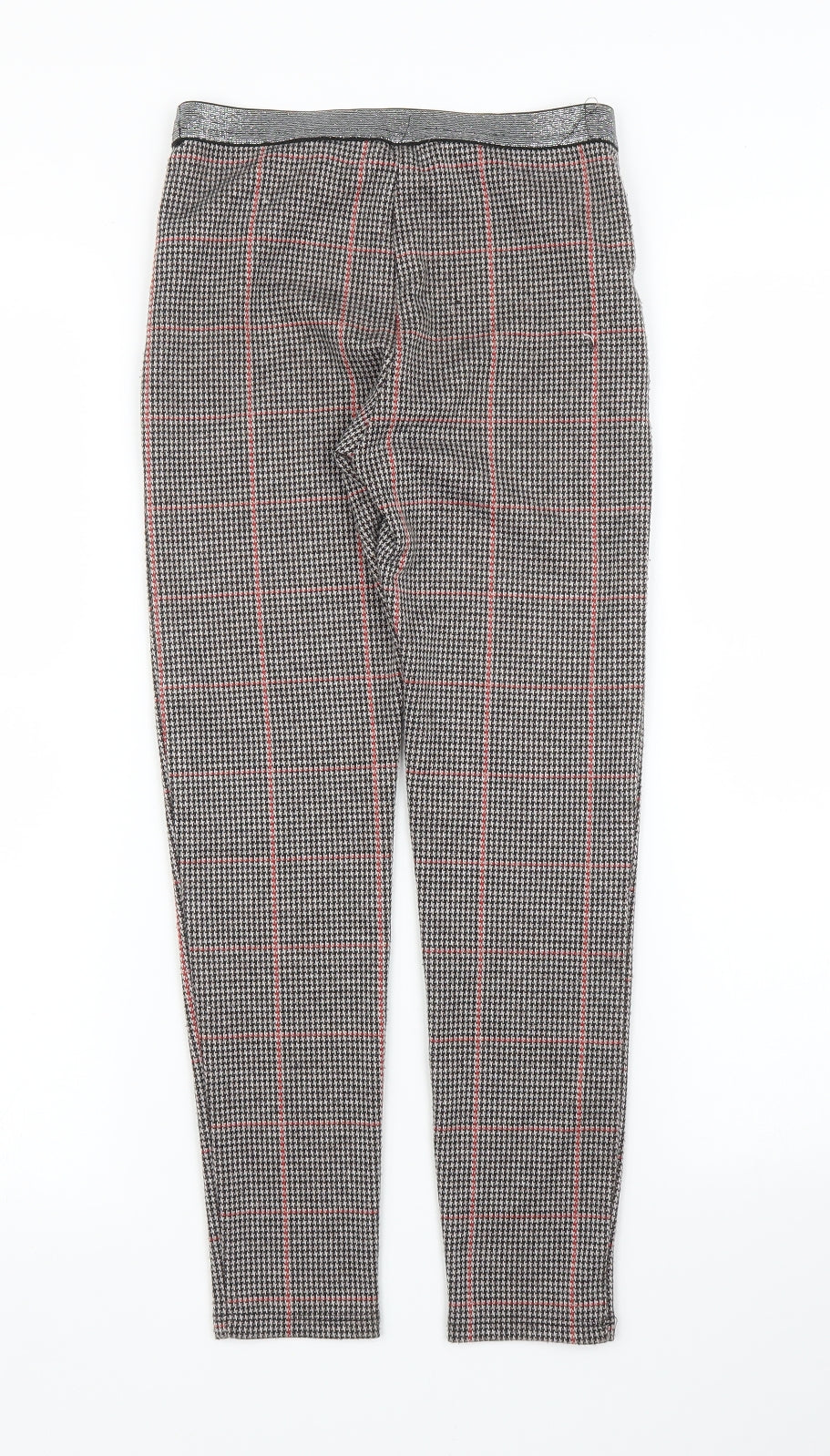 TU Girls Grey Houndstooth  Carrot Trousers Size 9 Years