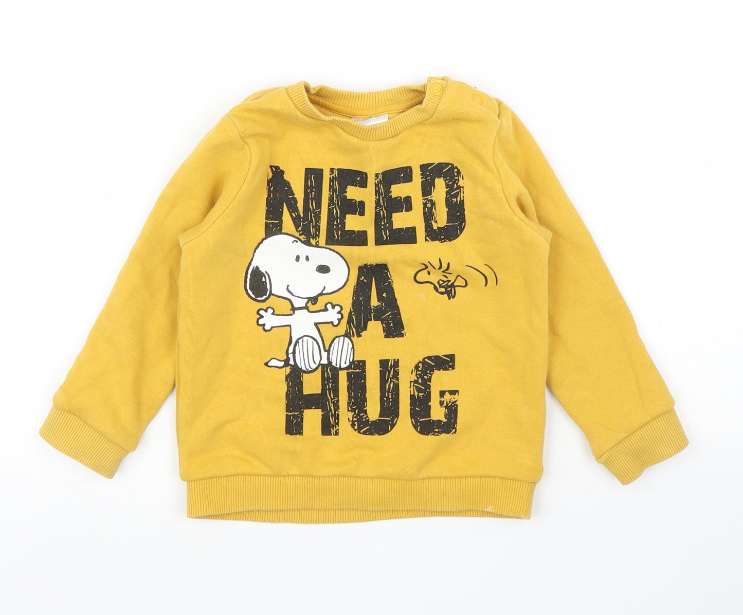 F&F Boys Yellow   Pullover Jumper Size 2 Years