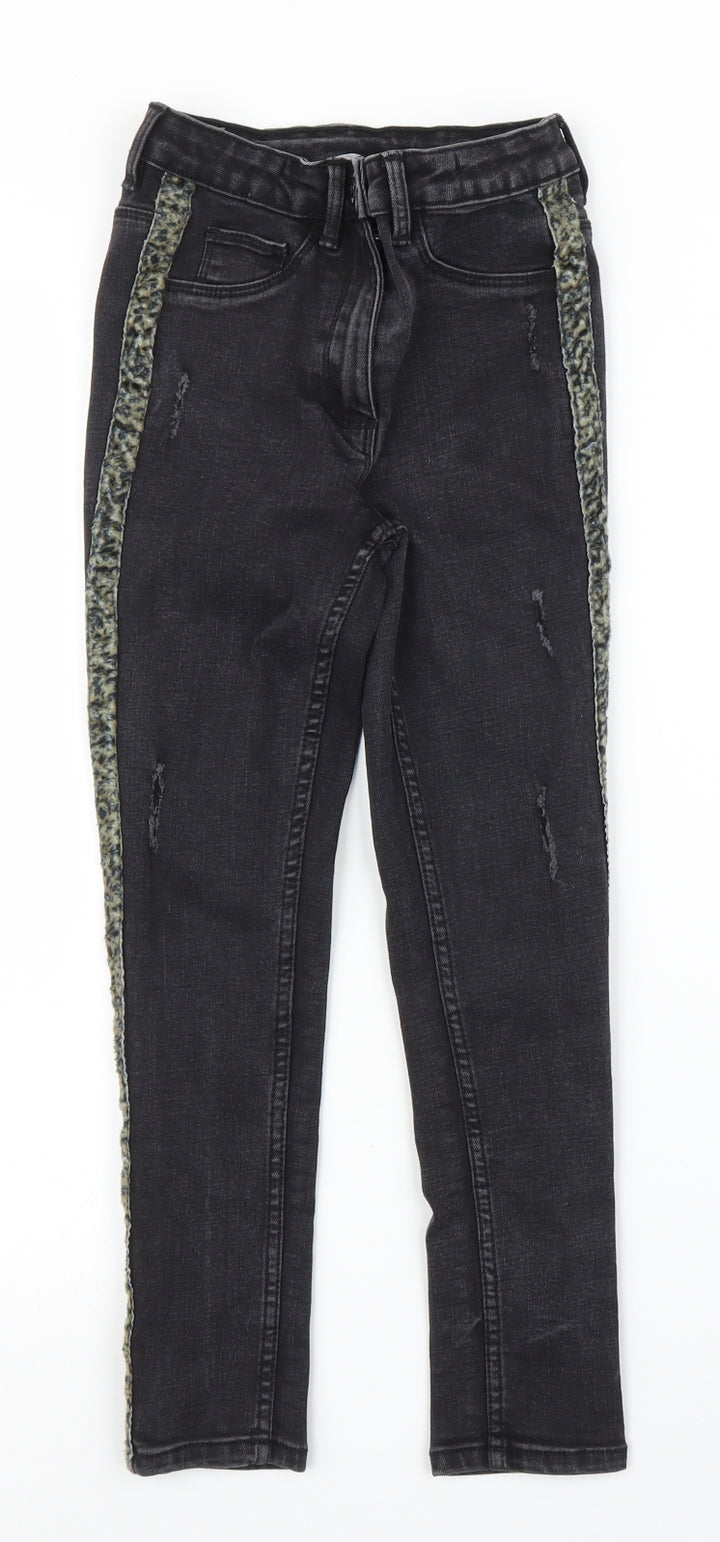 Matalan Girls Black Denim Skinny Jeans Size 9 Years