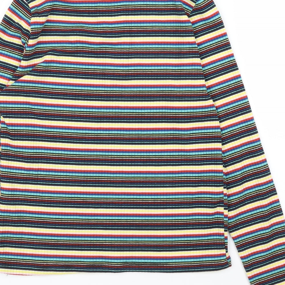Primark Womens Blue Striped  Basic T-Shirt Size 12