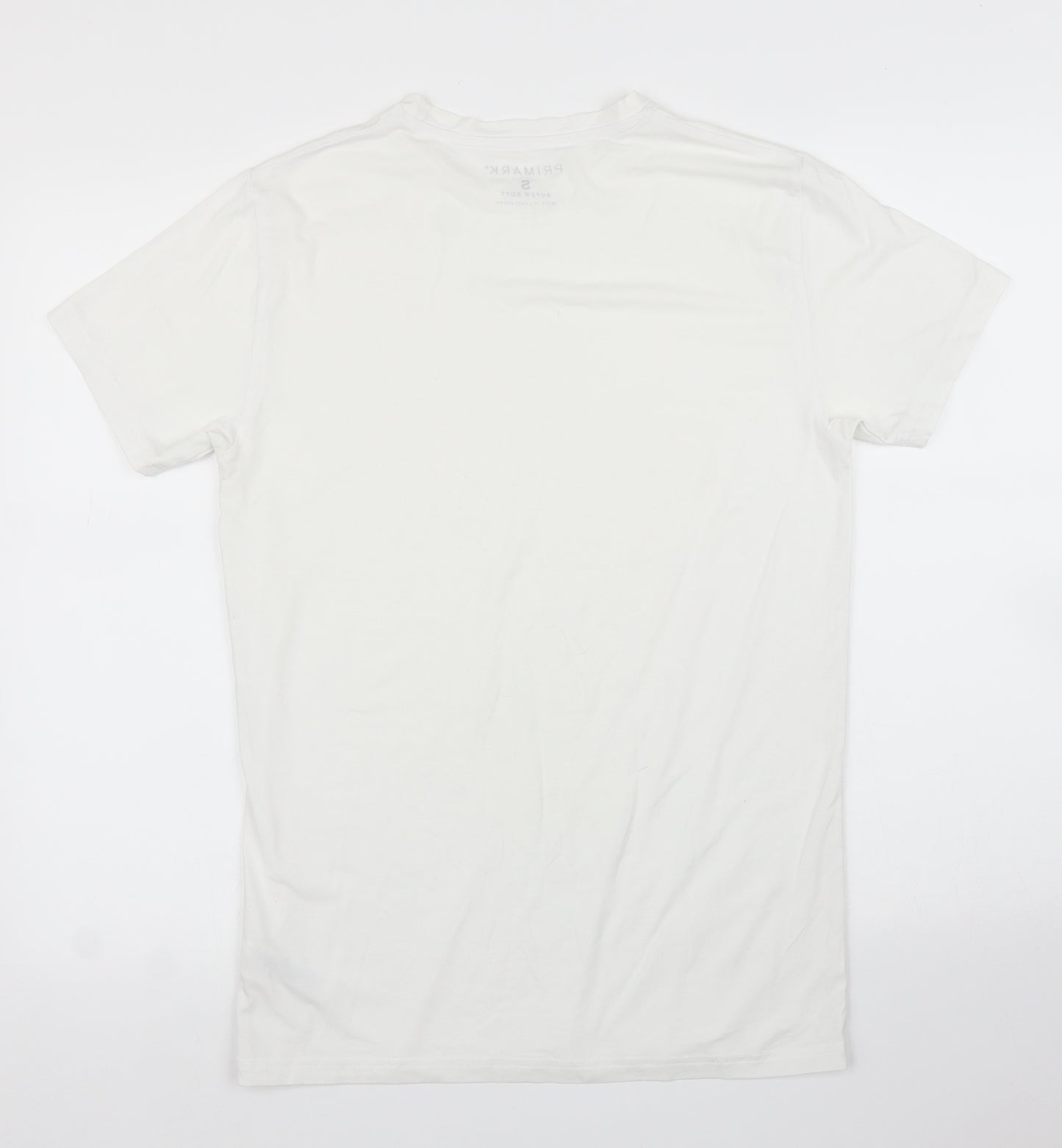 Primark Mens White    T-Shirt Size S