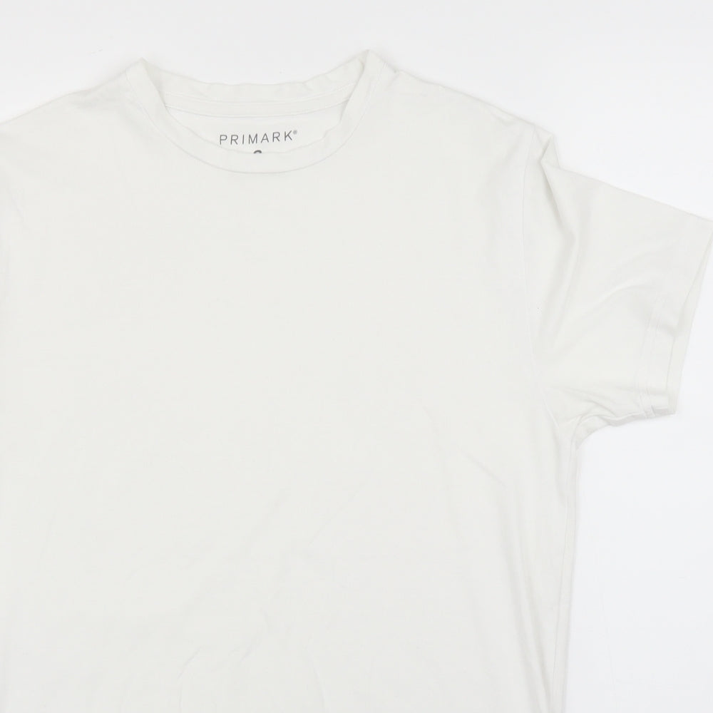 Primark Mens White    T-Shirt Size S