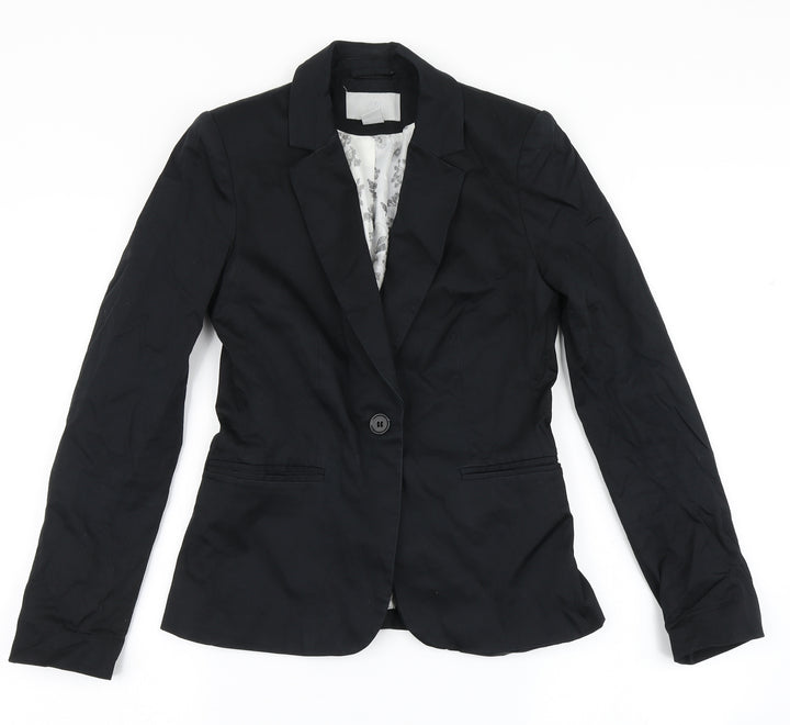 H&M Womens Black Jacket Blazer Size 34