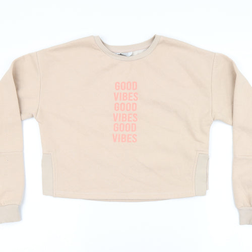 Primark Girls Beige   Pullover Sweatshirt Size 12-13 Years