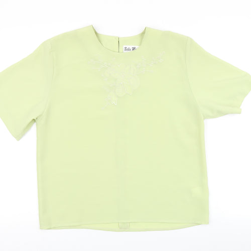 Bella Moda Womens Green   Basic Blouse Size 12
