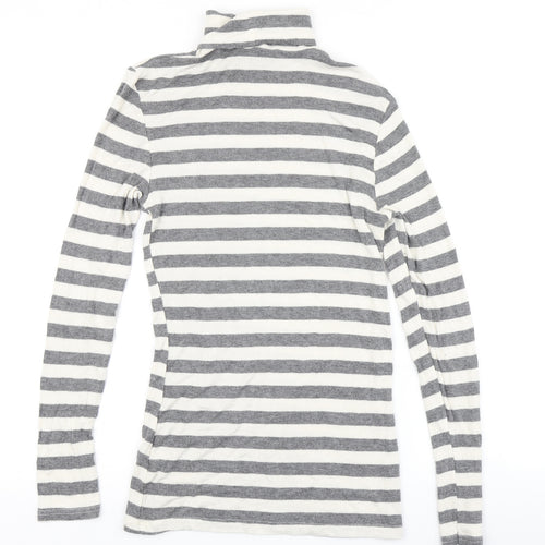 F&F Womens Grey Striped  Pullover Jumper Size 8