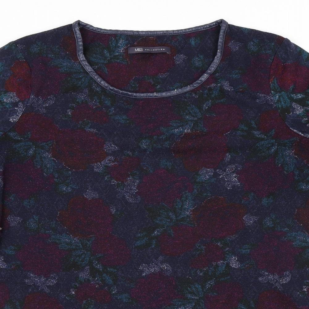 Marks and Spencer Womens Multicoloured Floral  Jumper Dress  Size 16