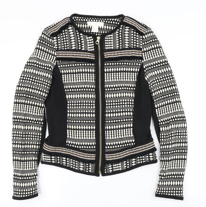 H&M Womens Multicoloured Argyle/Diamond Jacket Size 36